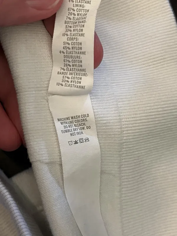OFFLINE By Aerie Sports Bra Womens Medium White Seamless Racerback Crop Stretch - Image 8