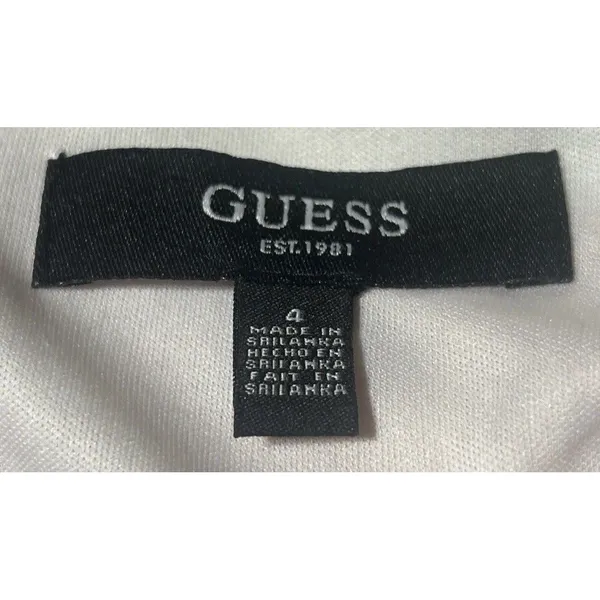 GUESS Multi-color Bright Striped Maxi Dress Size 4 Ribbed Short Sleeve Happy - Image 4