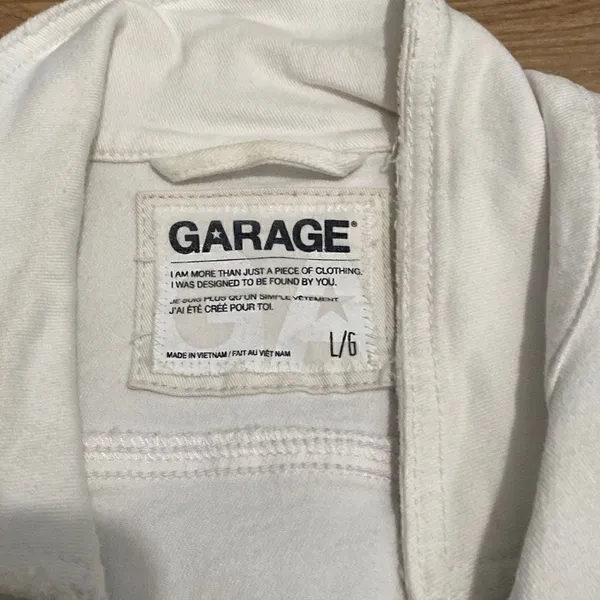 Garage white denim jacket size large‎ - Image 2