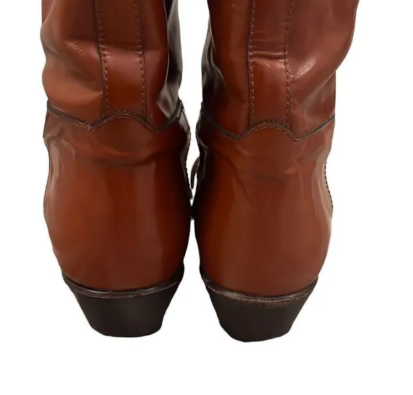 Giuliana Benetton EUC Cognac Italian Leather Knee High Riding Boots - Image 3