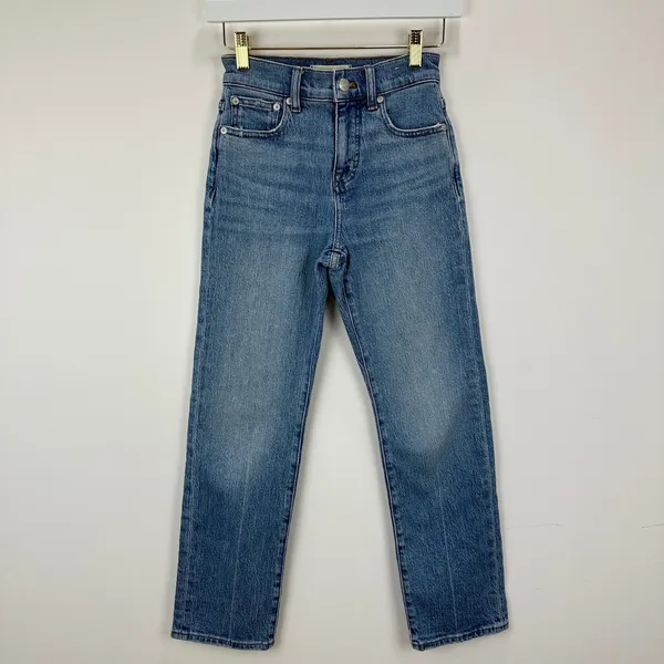 NEW Madewell The Petite 90s Straight Jean Rondell Wash Crease Relaxed US 23 P - Image 8