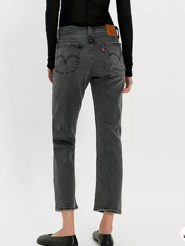 Levi’s Wedgie Straight Leg Denim Jeans in Black 25 - Image 2