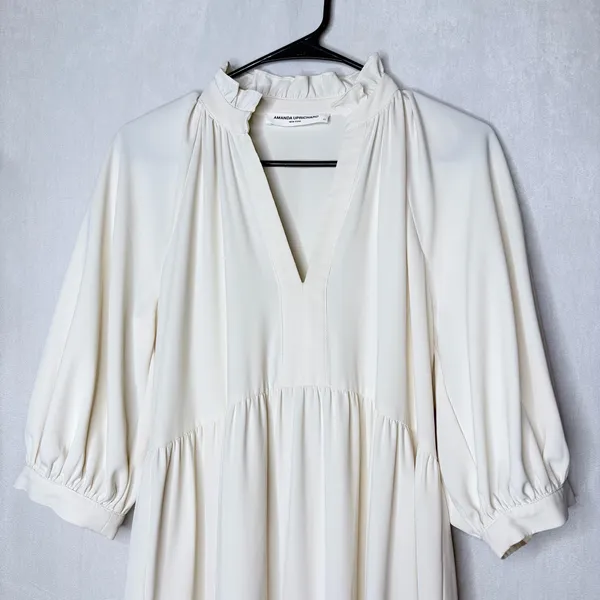 Amanda Uprichard White Midi Tiered Dress - Image 6