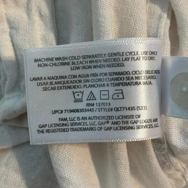 Gap Women’s Size XL Button Up Shirt Long Sleeves White Linen Blend - Image 5