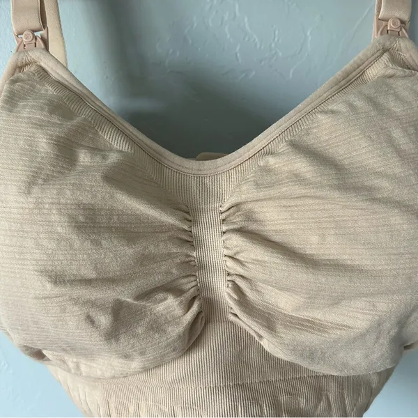 Kindred Bravely Sublime Hands-Free Pumping Nursing Bra Beige Large Busty E-H Cup - Image 5