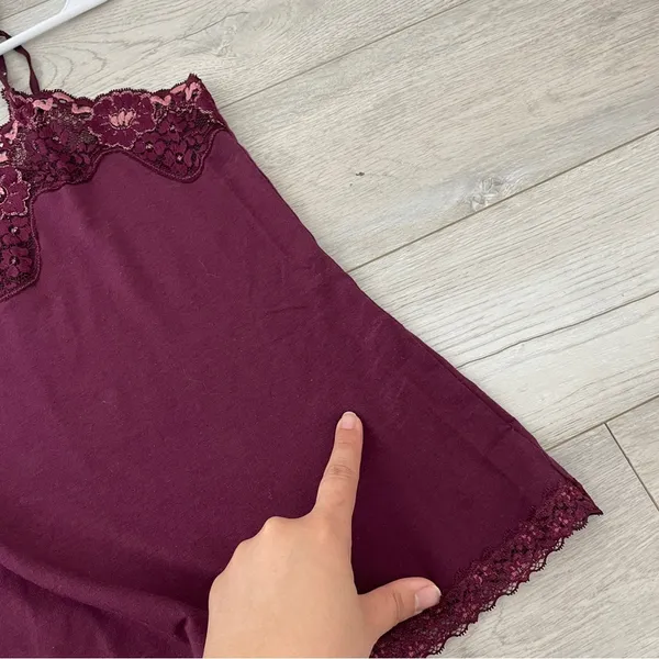 Banana Republic Tank Top modal cotton lace womens Purple (xlarge) y2k vintage - Image 5