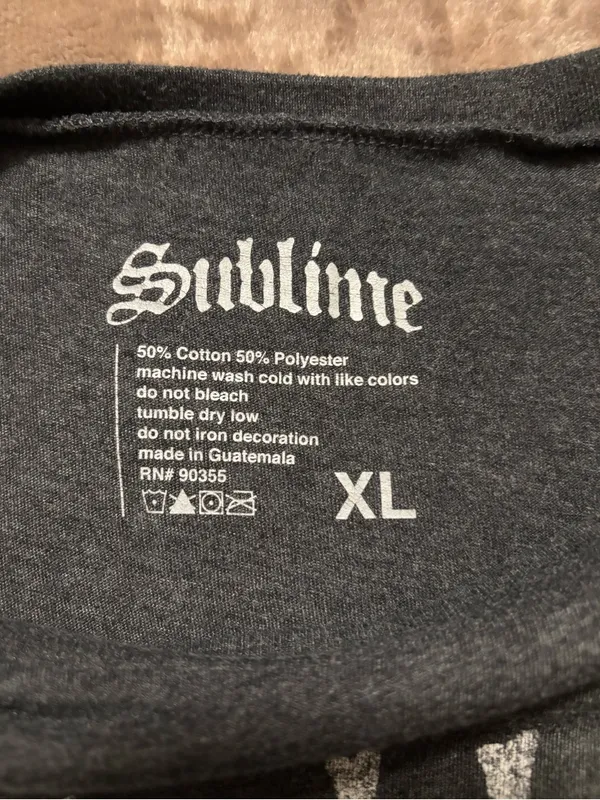 Sublime T-Shirt Women’s Size XL Charcoal Gray Long Beach Graphic Short Sleeve - Image 5