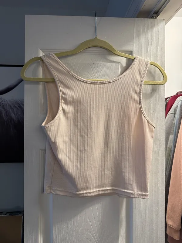 Not My First Rodeo Cream Graphic Rib Tank Top - Image 2