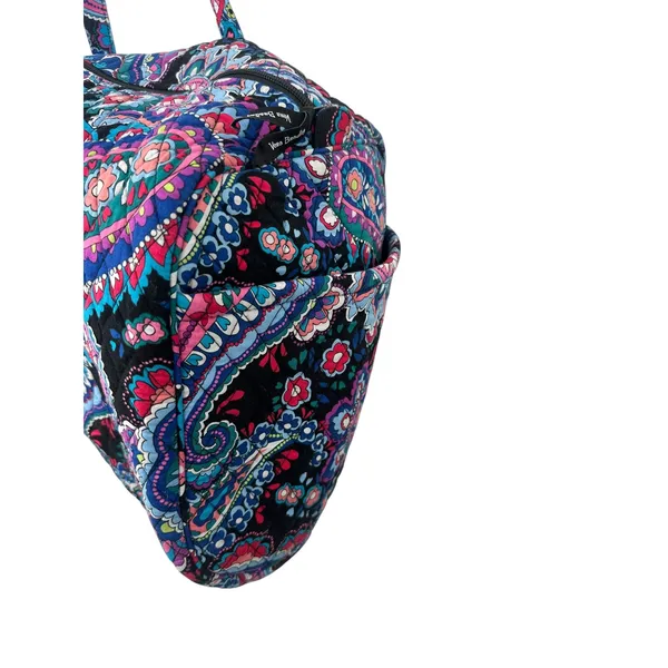 Vera Bradley Duffle Bag Women Large Multicolor Paisley Quilted Travel Weekender - Image 10