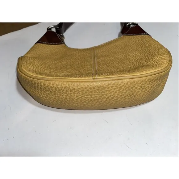 Dooney & Bourke Hobo All-Weather Leather AWL‎ Purse Shoulder Bag Yellow - Image 5