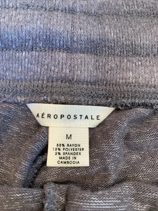Aeropostale Women’s Medium Dark Taupe Soft Knit Drawstring Lounge Short Shorts - Image 3