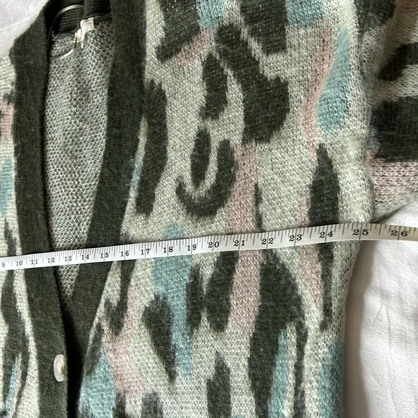 Mystree Womens Soft Cardigan Sweater Size Medium Button Up Pockets Multi Pattern - Image 10