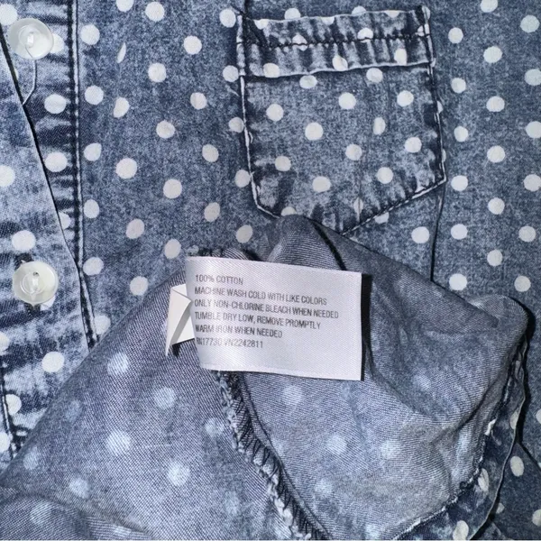 Mossimo Supply Co. Denim Polka Dot Dress - Image 11