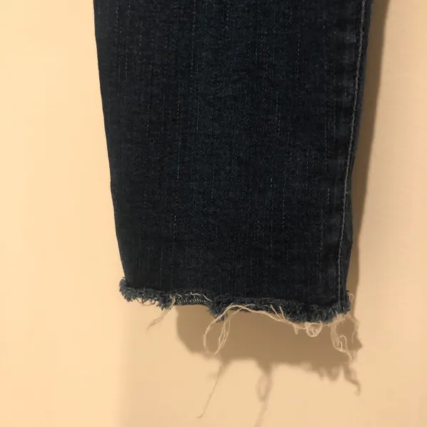 Agolde Sophie High Rise Cropped Jeans Womens 25 Step Raw Cut Off Hem Blue - Image 5