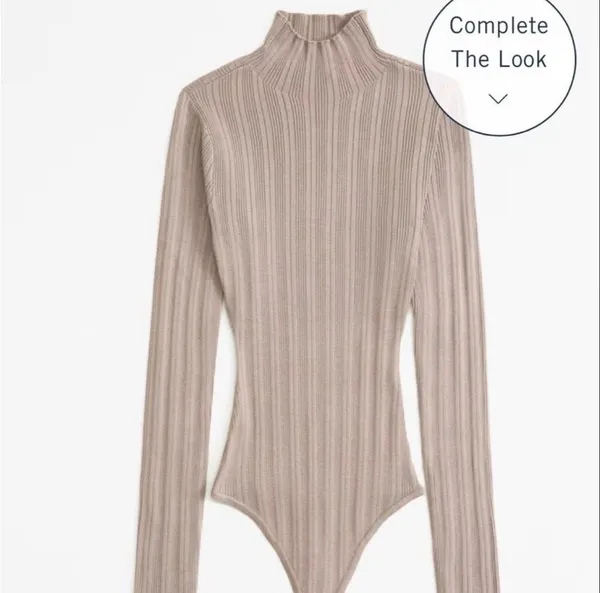 Abercrombie and Fitch Rib High Neck Bodysuit Size XS - Image 3