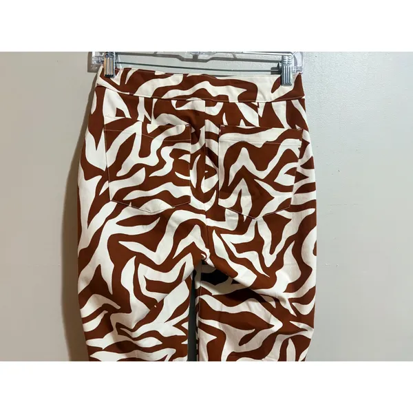 Spanx On the Go‎ Polished Ankle Pockets Pants XS Clay Zebra Stripe Excellent - Image 9