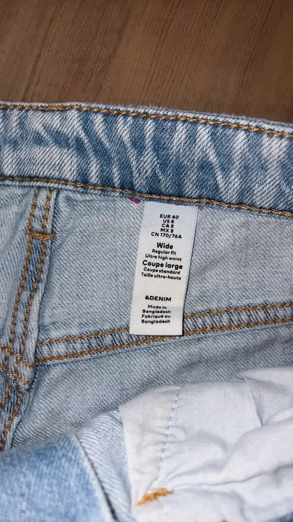 Wide leg Denim jeans Blue Size 8 - Image 2