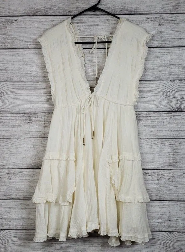 Free People Antionette Dress in Sand Dollar - Image 3