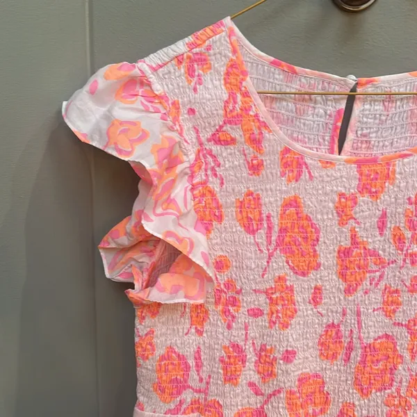 Pink Flutter Sleeve Midi Dress for Weddings - Image 3
