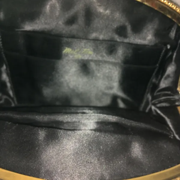 Mel-Ton black velvet vintage evening Clutch - Image 7