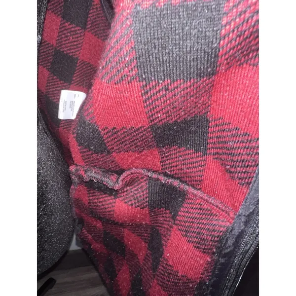 Woolrich Women'S Red Black Buffalo Plaid Collared Full Zip Pockets Vest Sz Xl - Image 3