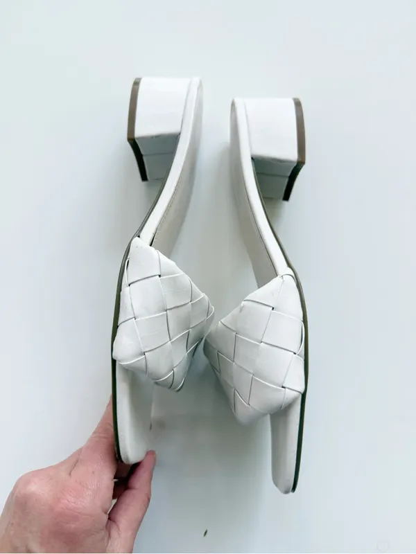 Marc Fisher Casper Sandals Faux Leather Block Heels Size 8.5 - Image 4