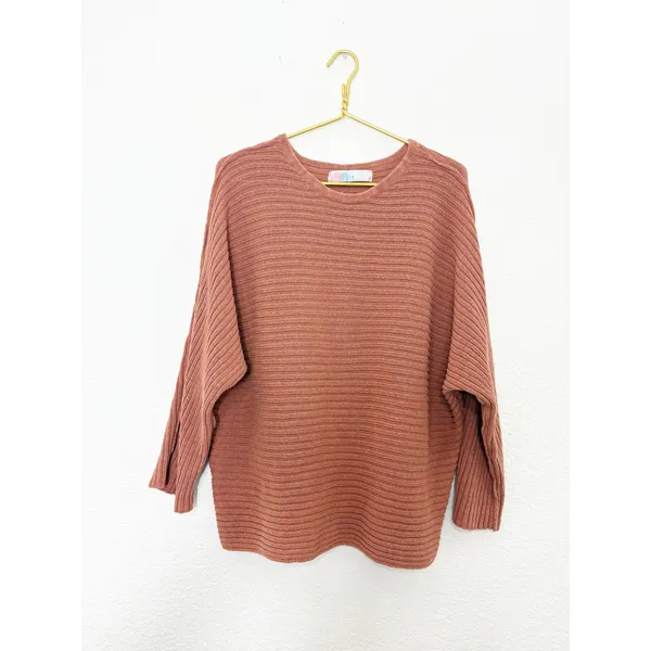 Free People Beach Imogene Oversized Knit Tunic‎ Sweater Top Size Medium Salmon - Image 4