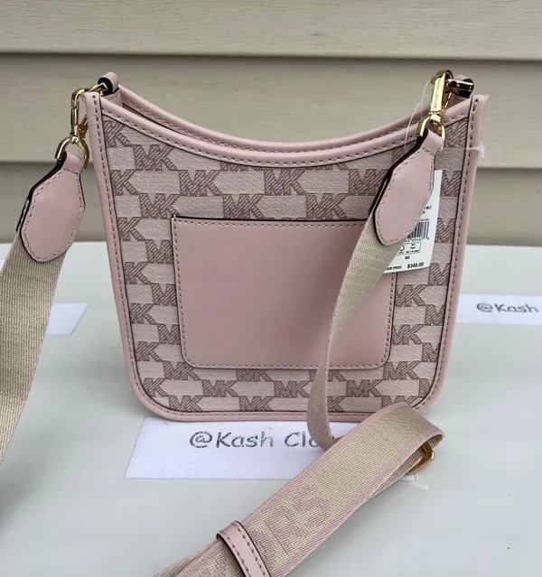 Powder Blush Multi Briley Small MK Signature Crossbody Bag - Image 8