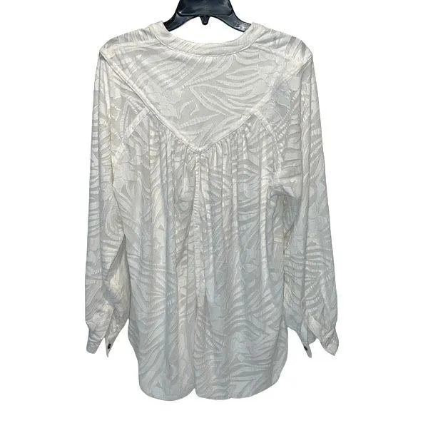 Free People Womens Can't Stop Dreaming Oversized Button Down Top White‎ XS NWT - Image 3