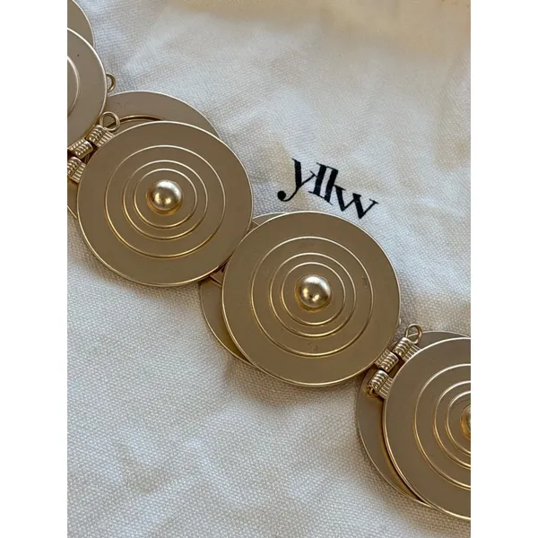 YLLW THE LABEL Marbella Belt in Matte Gold One Size New Womens Chain - Image 5