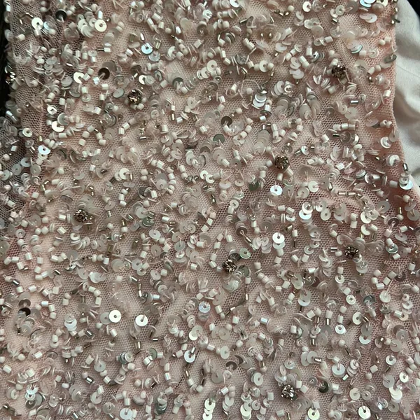 Retrofete Sequin Beaded Pink Dress - Image 5