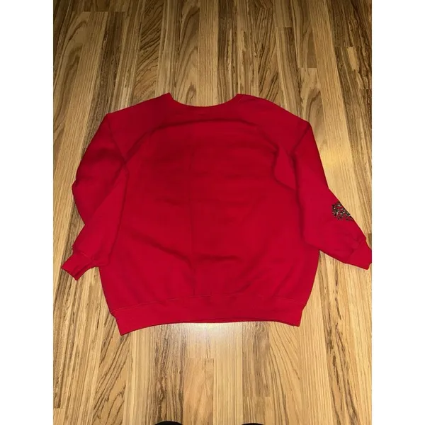 Vintage Hanes XL Red‎ Puffy Paint Christmas Crewneck Sweatshirt Ugly Ornaments - Image 6