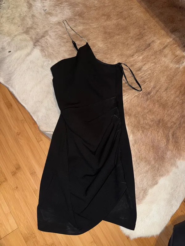 Papaya Mini Dress Black - Image 6