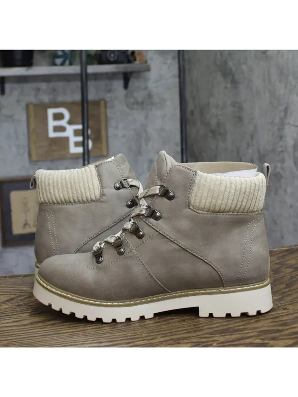 NWT Cliffs By White Mountain Hiking Booties with Lug Sole Ice Gray / Fabric 10M - Image 12