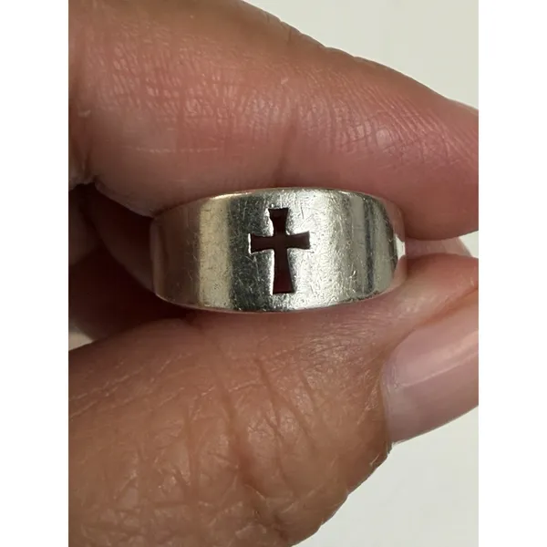 James Avery Sterling Silver Open Cross Ring Size 7 - Image 3