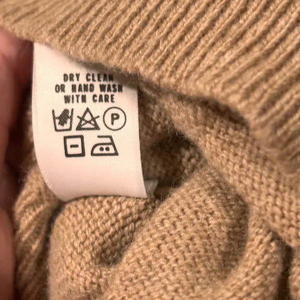 Quills Woolen Market Knit Irish Fishing Sweater Large Natural Wool dark beige-L - Image 7