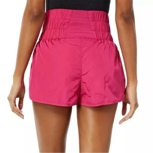 Free People Movement High-Rise Way Home Berry Lined Shorts, Large - Image 6