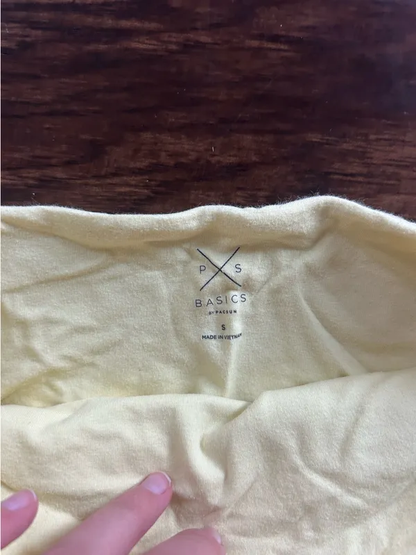 PacSun Basics Tube Yellow Top - Image 2