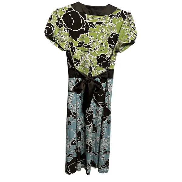 Y2K Dress Apt. 9 Womens Small Babydoll Stretch Faux Wrap Flowy CottageCore Fairy - Image 2