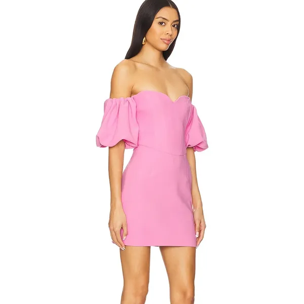 ELLIATT Gia Off the Shoulder Mini Dress in Sugarpink - Image 2