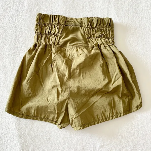 FP Movement The Way Home Shorts Womens Size XS Olive Green Running Nylon Smocked - Image 7