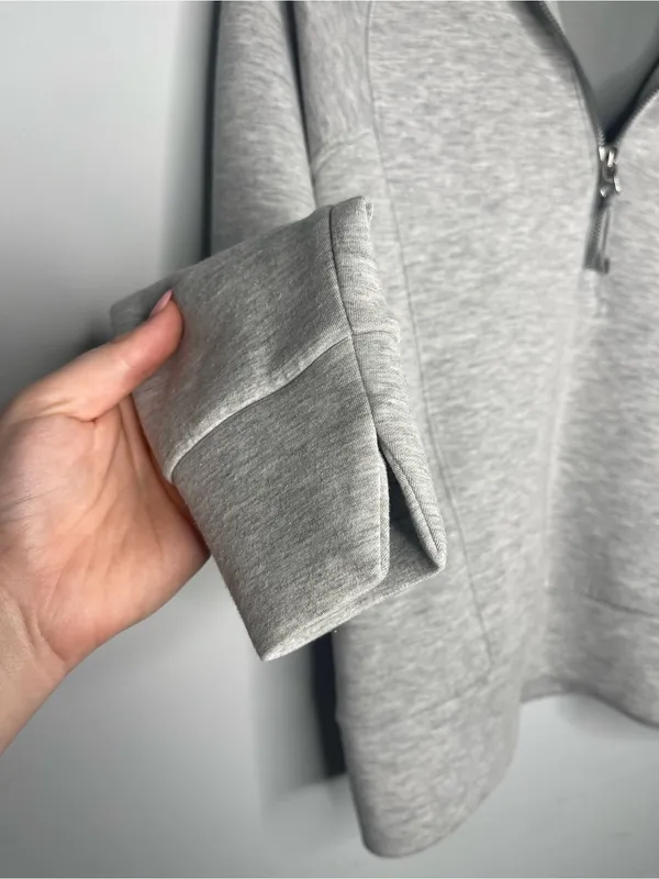 SPANX AirEssentials Half Zip Grey Pullover (X-Small) - Image 3
