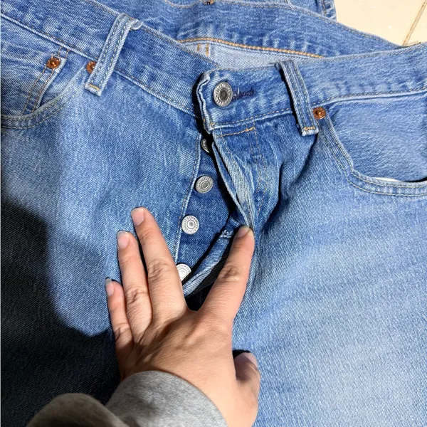 Levi's Light Blue Straight Leg Jeans - Image 4