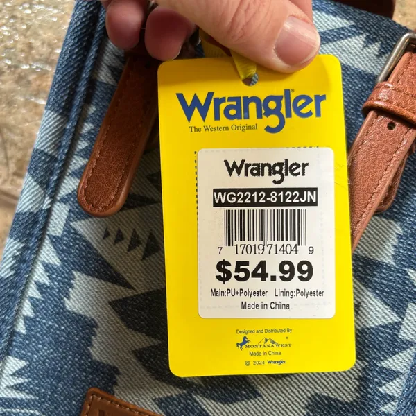 NWT Wrangler Laser Cut Printed Square Cross Body bag - Image 4