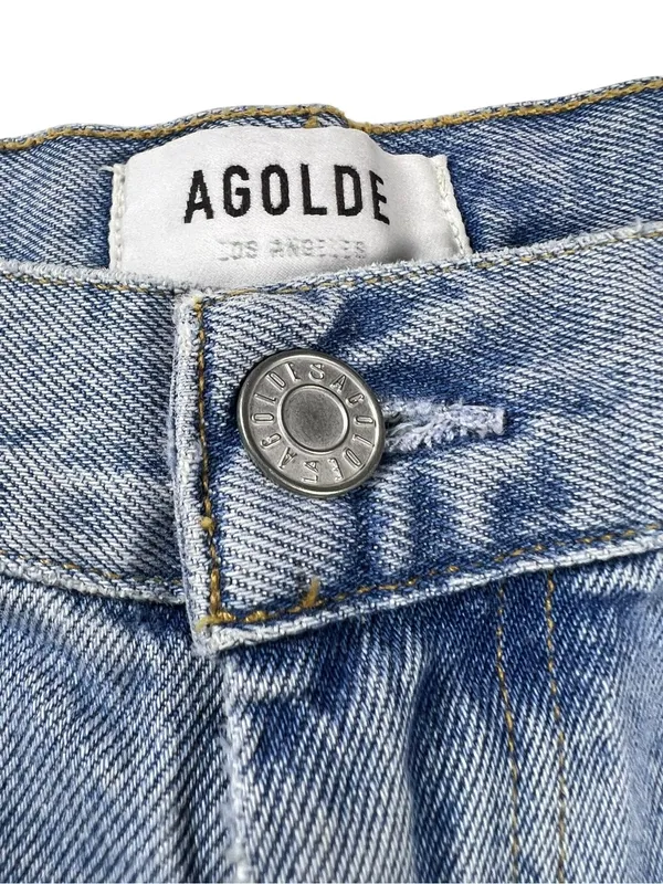Agolde Pinch High Rise Straight Denim Blue Jeans Size 32 - Image 9