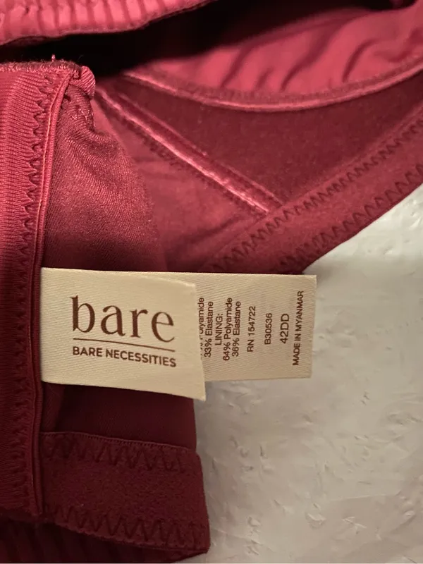 Bare Necessities Ribbed Underwire Bra in Wine Red Size undefined - Image 4