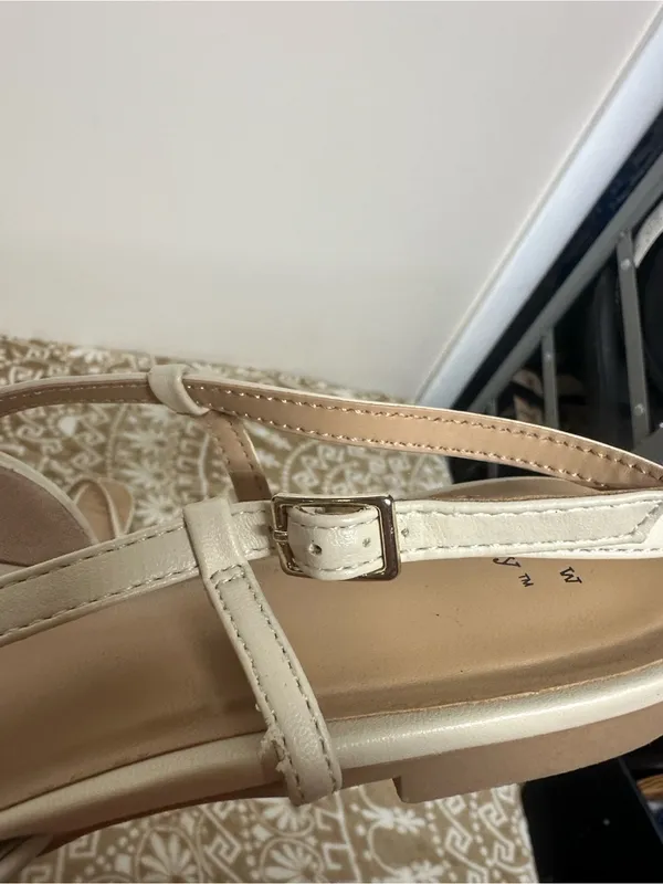 a new day Cream Pearl-Embellished Pointed Slingback Flats - Image 4