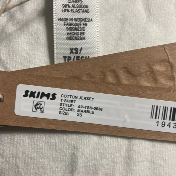 SKIMS Cotton Jersey T-Shirt XS - Image 4