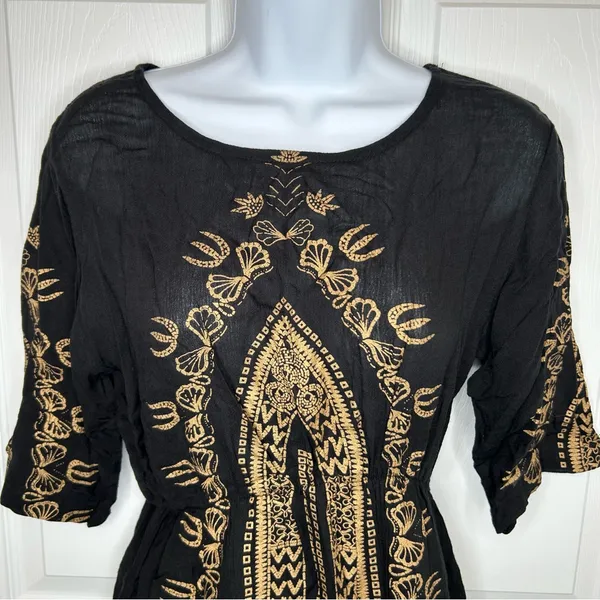 Earthbound Black and Gold Dashiki‎ Dress Size S - Image 5