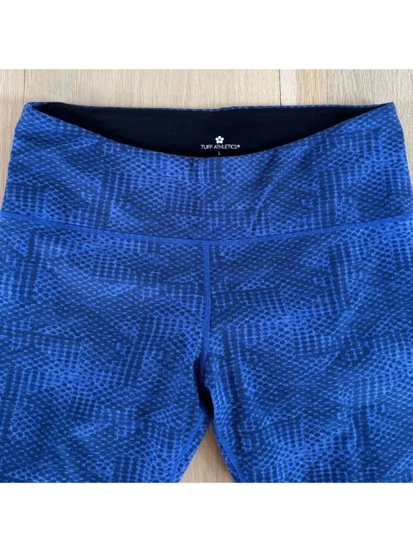 Tuff Athletics Blue Leggings Yoga Exercise Pants Size Large - Image 2